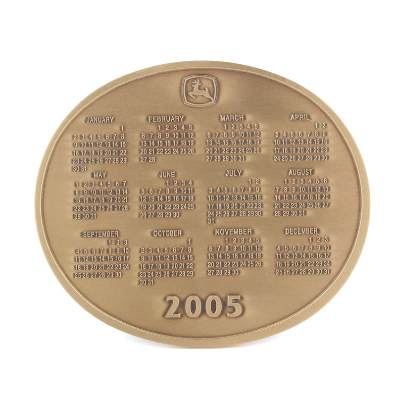 2005 John Deere Calendar Medallion, Timeless Legends 1923 Model D Tractor & No 2 Combine