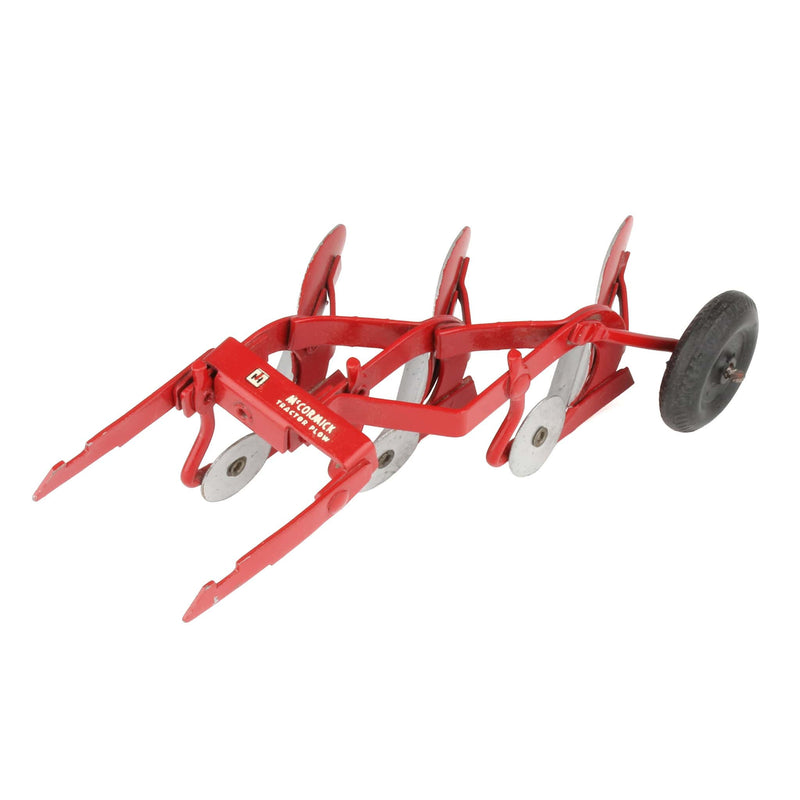 1/16 International Harvester McCormick 3-Bottom Tractor Plow, Made in 1950s by Carter/ESKA - LOOSE