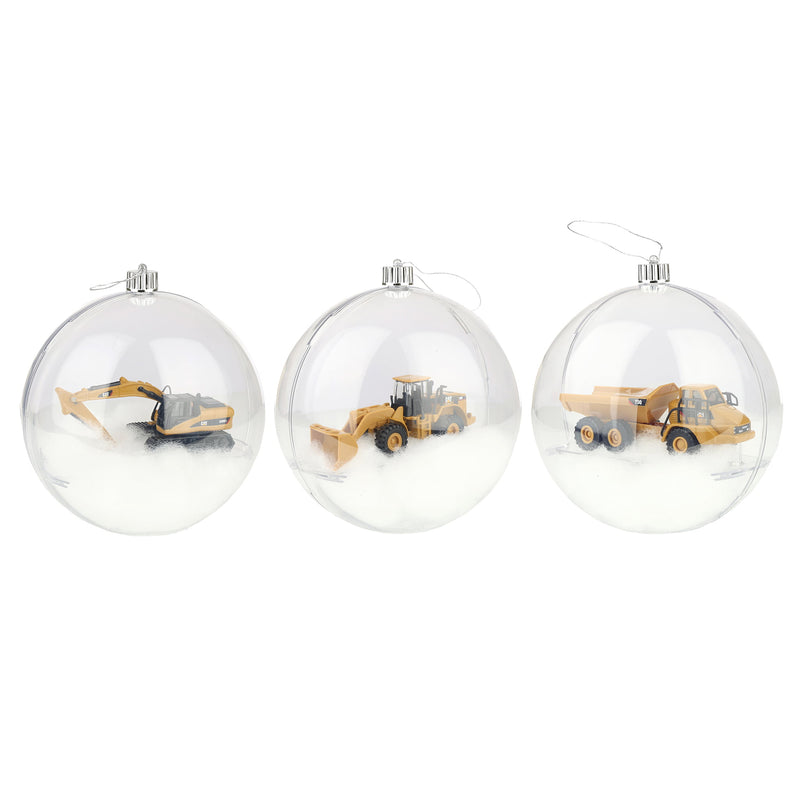1/87 Scale CAT Construction Equipment Christmas Ornament Set of 3, Diecast Masters HO Series