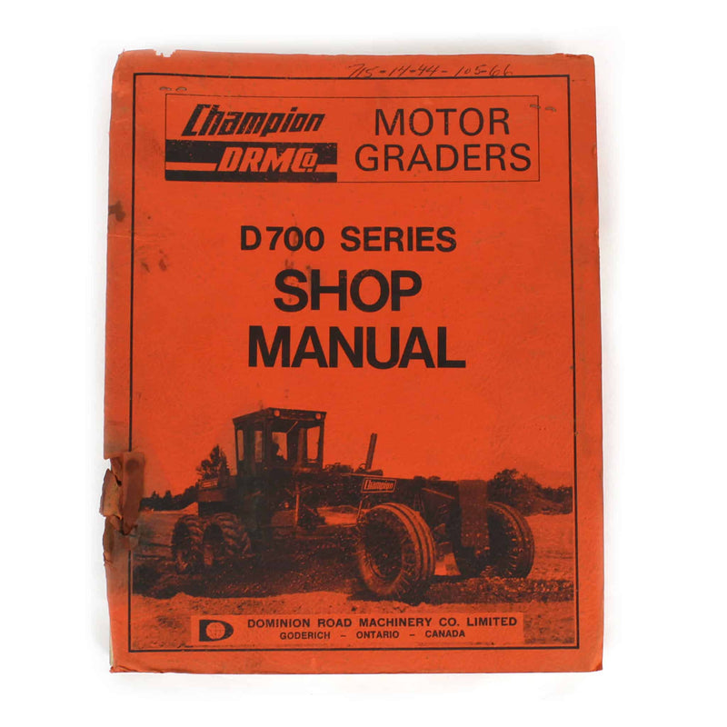 Champion Motor Graders D700 Series Shop Manual