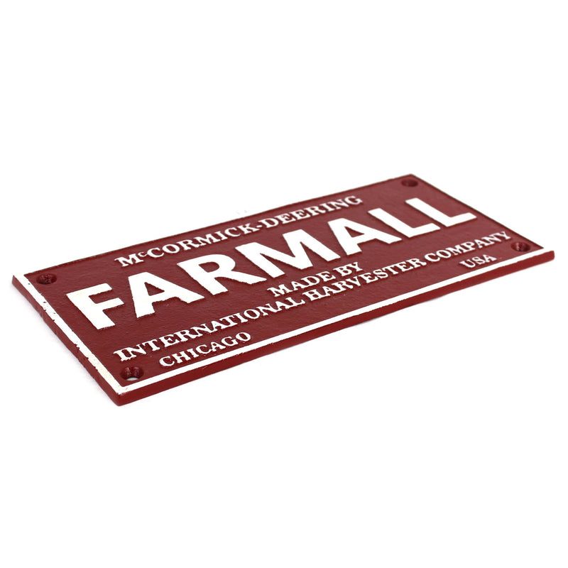 McCormick Deering Farmall Cast Iron Sign, 10in x 5in
