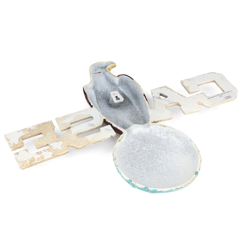Case Eagle Sign with Glass Eye Cast Iron Sign