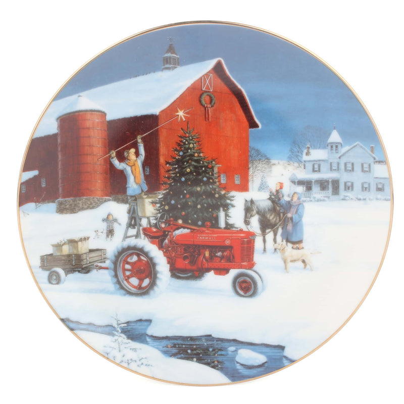 Limited Edition Porcelain Farmall M Hanging the Star Case IH Christmas Collector Plate