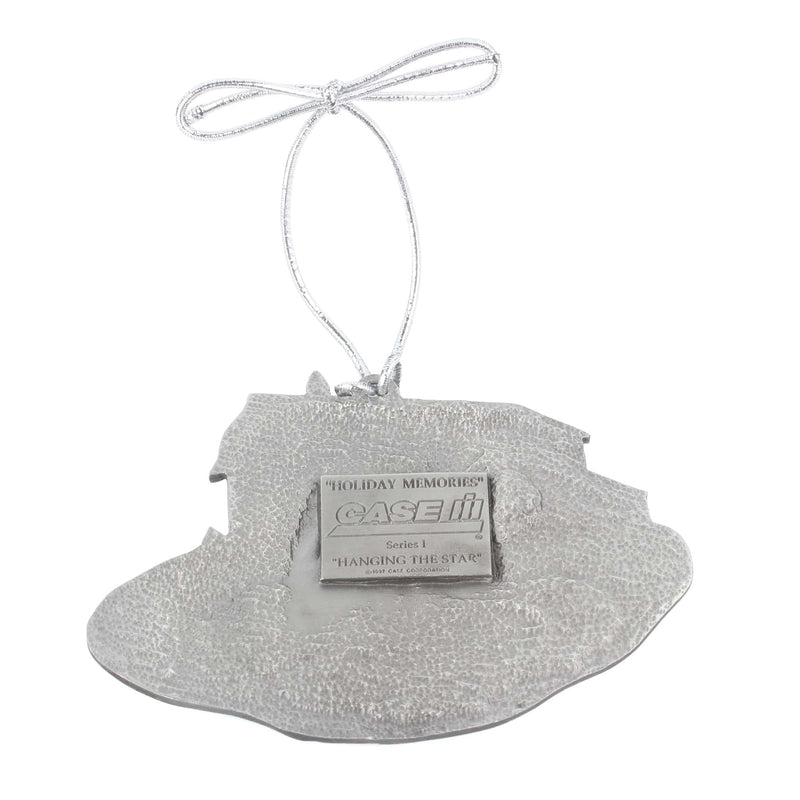 1997 Case IH Pewter Hanging the Star Happy Holidays Christmas Ornament