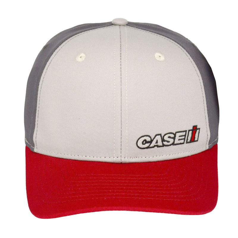 Case IH Gray & Red Structured Chino Twill Cap