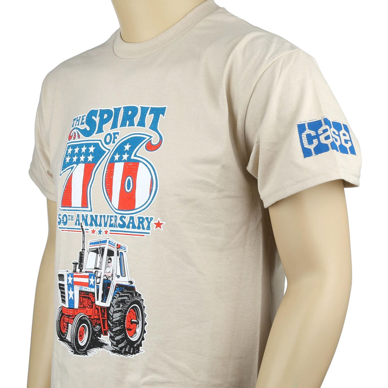 Case 1570 Spirit of '76 50th Anniversary Tractor Sand Short Sleeve T-Shirt