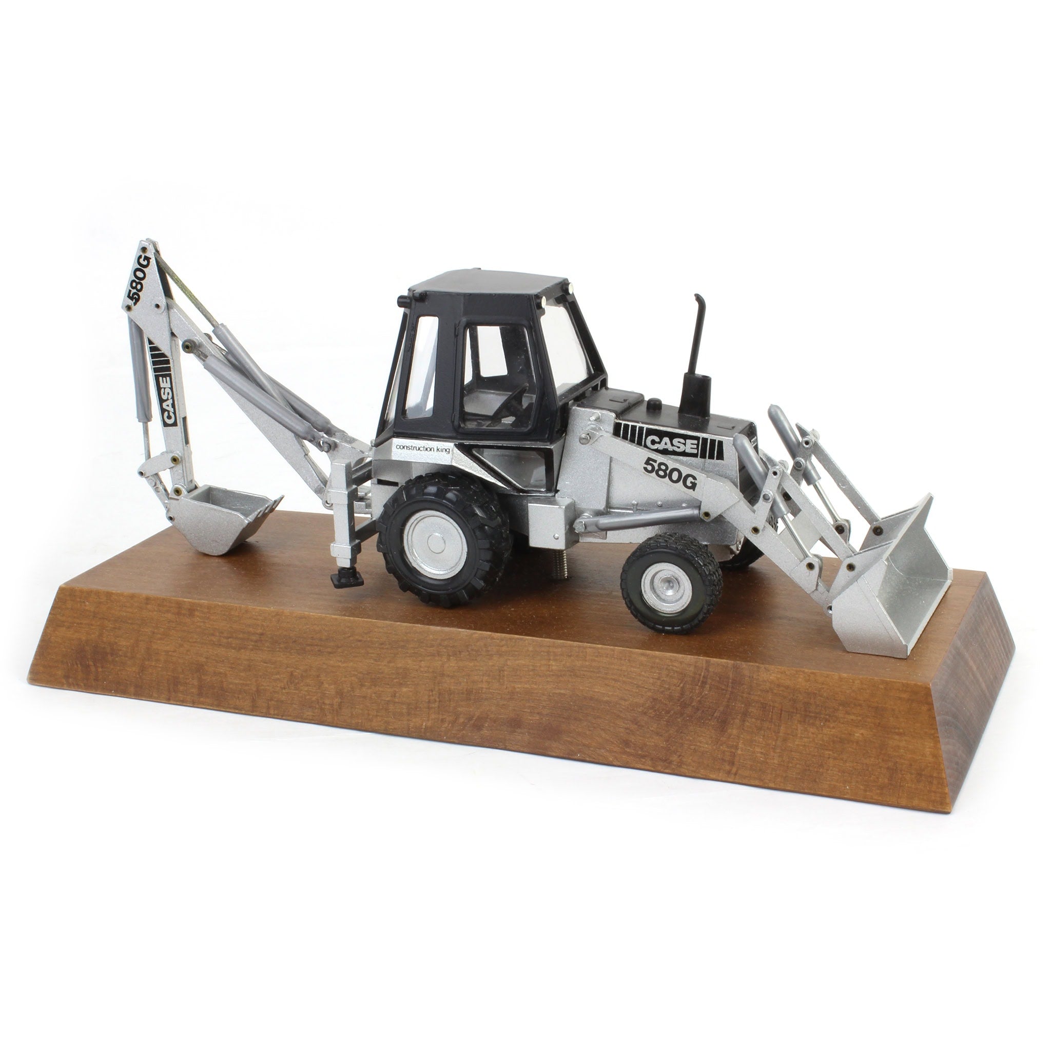 1/35 Case 580G Construction King with Backhoe, Silver Jubilee by