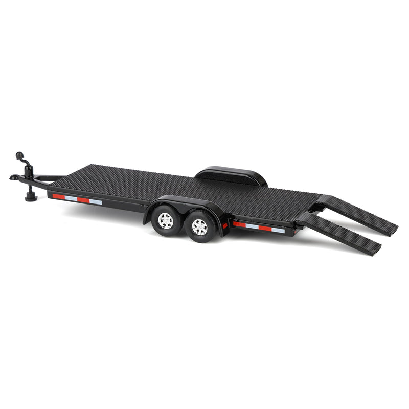 1/64 Open Car Hauler Trailer, Black, Dealer Exclusive by Auto World