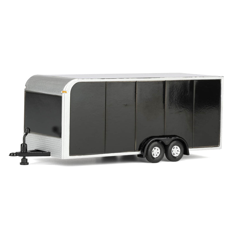 1/64 Enclosed Car Hauling Trailer, Black, Dealer Exclusive by Auto World