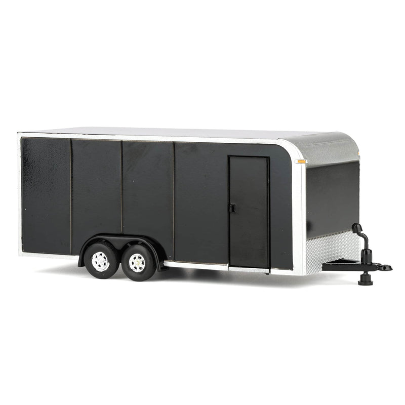1/64 Enclosed Car Hauling Trailer, Black, Dealer Exclusive by Auto World