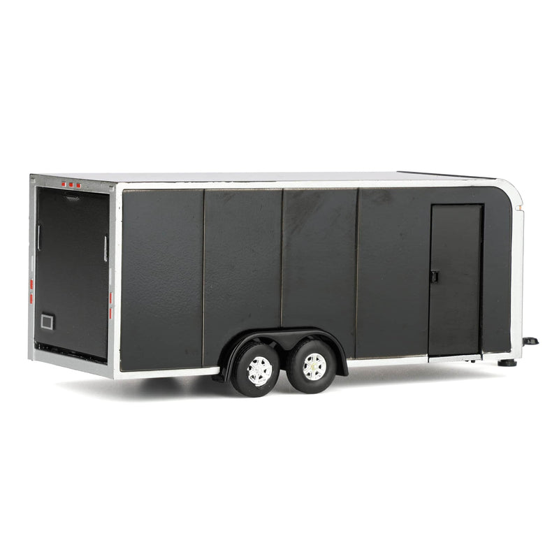 1/64 Enclosed Car Hauling Trailer, Black, Dealer Exclusive by Auto World
