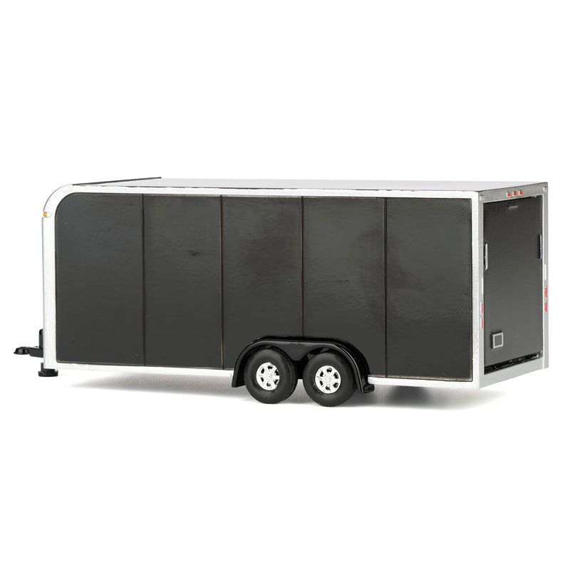 1/64 Enclosed Car Hauling Trailer, Black, Dealer Exclusive by Auto World