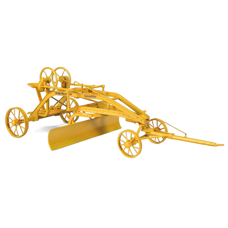 1/16 Caterpillar No. 4 Hi-Way Patrol Pull Grader with Flat Steel Wheels and Tractor Pole by SpecCast