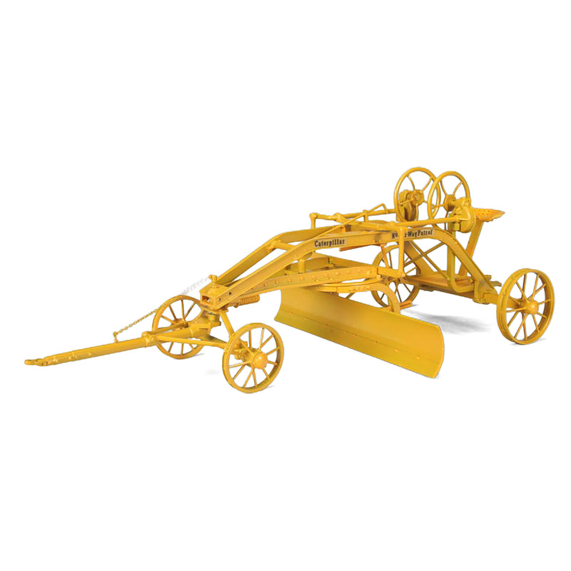 1/16 Caterpillar No. 4 Hi-Way Patrol Pull Grader with Flat Steel Wheels and Tractor Pole by SpecCast
