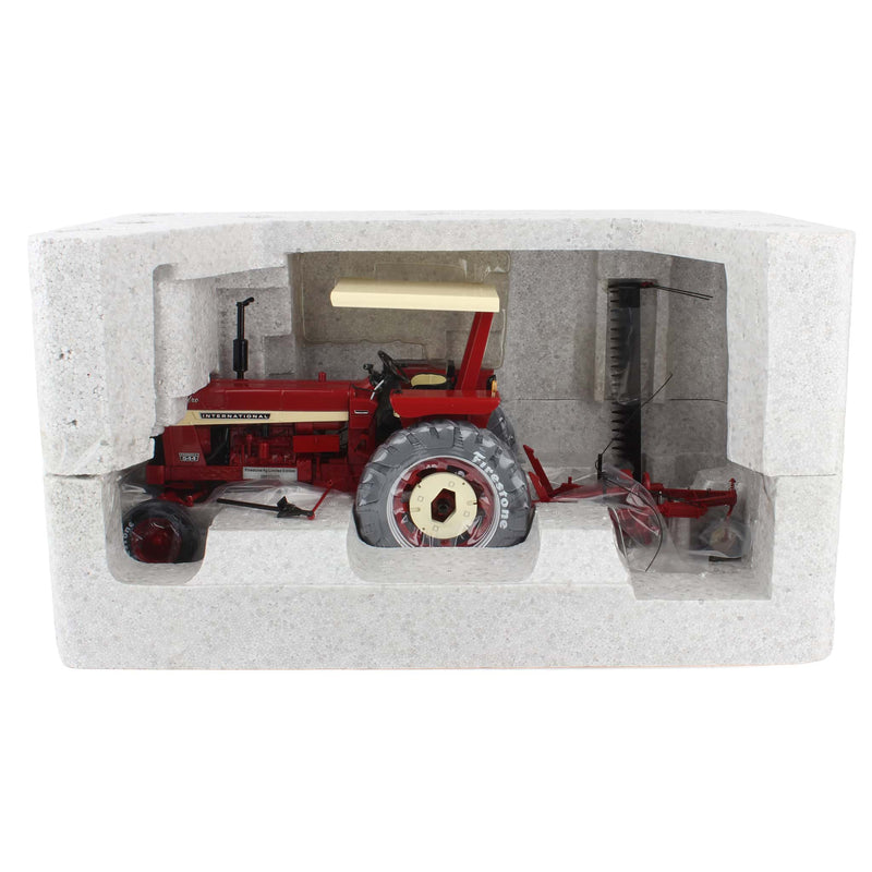 (B&D) 1/16 International Farmall 544 Tractor with Narrow Front, Canopy, & Bar Mower by SpecCast, 2014 Firestone Series - Damaged Item