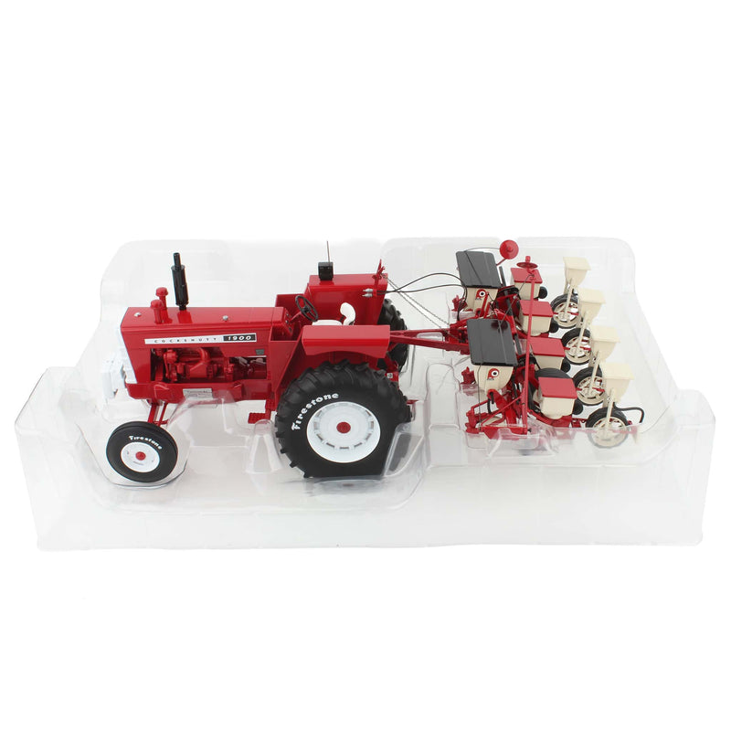 (B&D) 1/16 Cockshutt 1900 with White 5400 Four Row Planter, Limited Edition Firestone Series - Damaged Item, Damaged Box