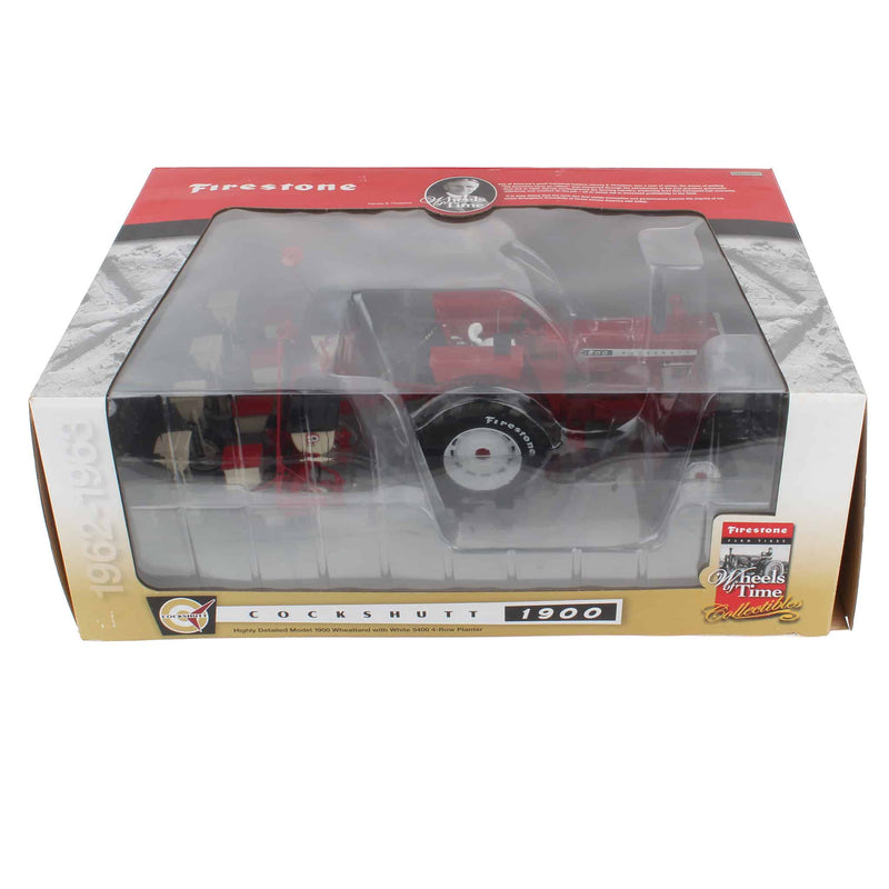 (B&D) 1/16 Cockshutt 1900 with White 5400 Four Row Planter, Limited Edition Firestone Series - Damaged Item, Damaged Box