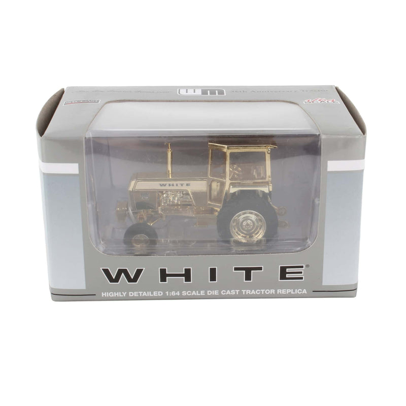 Chase Unit - 1/64 GOLD High Detail White Field Boss 2-105 with Cab, 2018 Toy Tractor Times Limited Edition