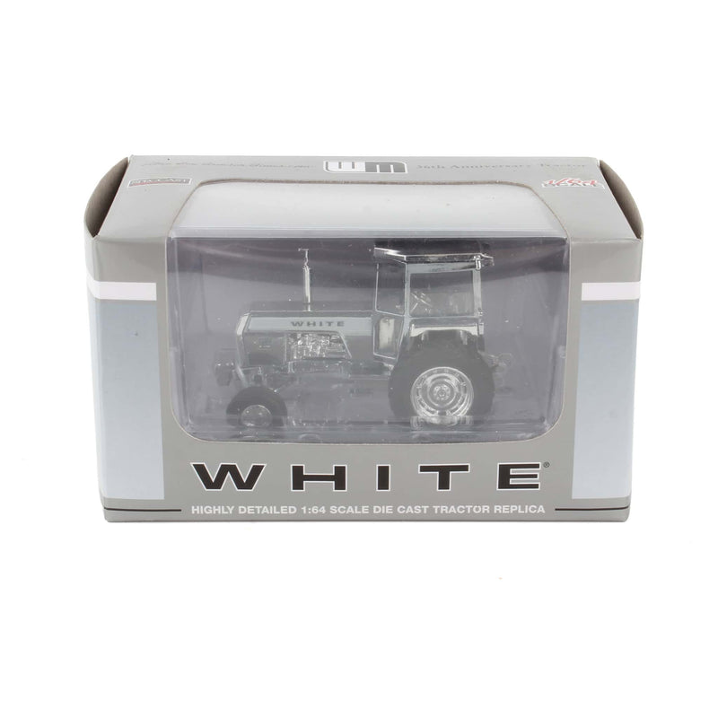 Chase Unit - 1/64 SILVER High Detail White Field Boss 2-105 with Cab, 2018 Toy Tractor Times Limited Edition