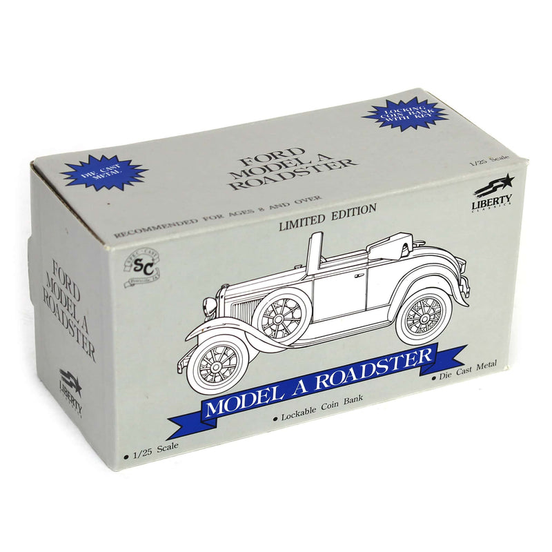 1/25 Ford Model A Roadster Bank, White New Idea, 1992 Louisville