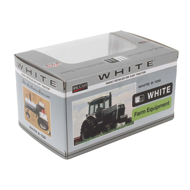 Chase Unit - 1/64 GOLD PLATED High Detail White Field Boss 2-105 FWA with Cab, 2018 Toy Tractor Times Limited Edition