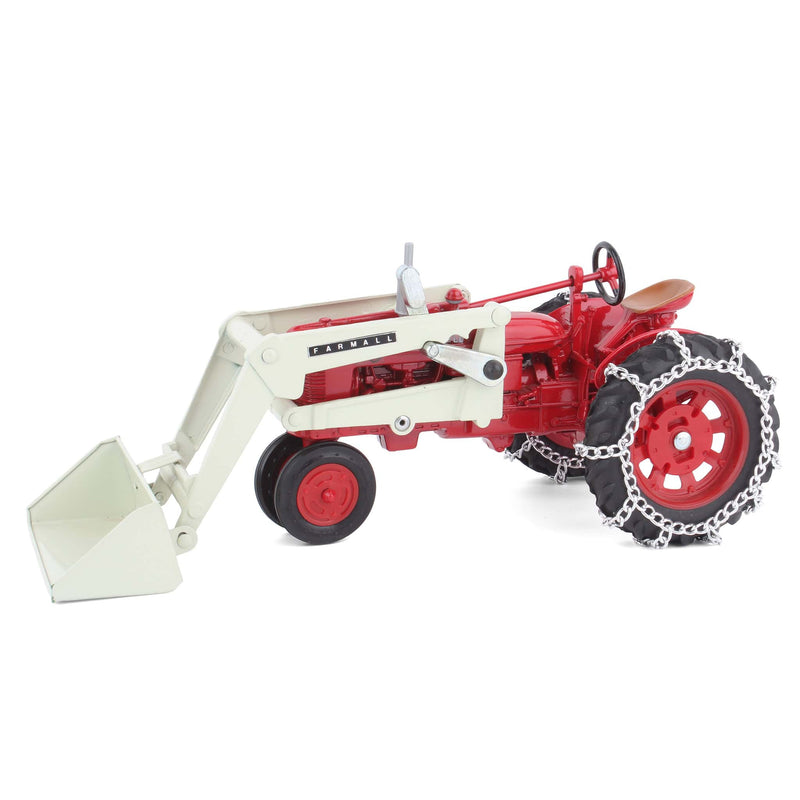 1/16 IH McCormick Farmall Model H Narrow Front Tractor with Chains and Loader by ERTL - LOOSE