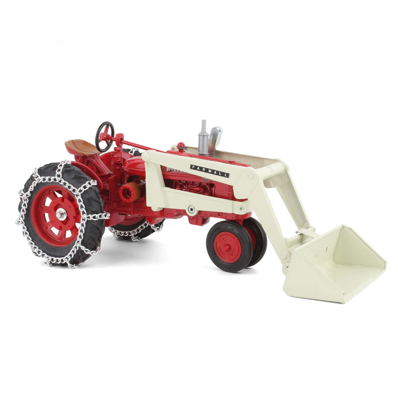 1/16 IH McCormick Farmall Model H Narrow Front Tractor with Chains and Loader by ERTL - LOOSE