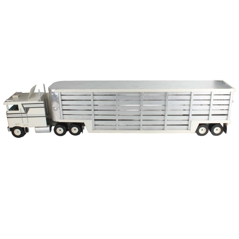 Large 43in Vintage Custom Wood Marmon COE Semi & Cattle Hauler Trailer, Ezra Good Style