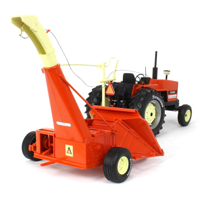(B&D) 1/16 Firestone Series Allis Chalmers 6080 with 782 3-Row Corn Forage Harvester, 1 of 2,500 - Damaged Box