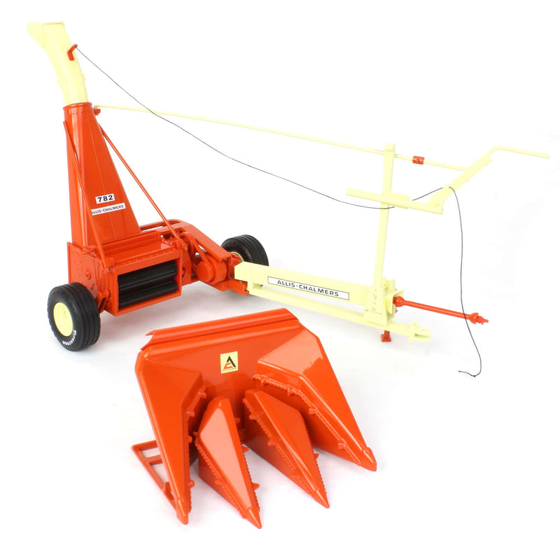 (B&D) 1/16 Firestone Series Allis Chalmers 6080 with 782 3-Row Corn Forage Harvester, 1 of 2,500 - Damaged Box