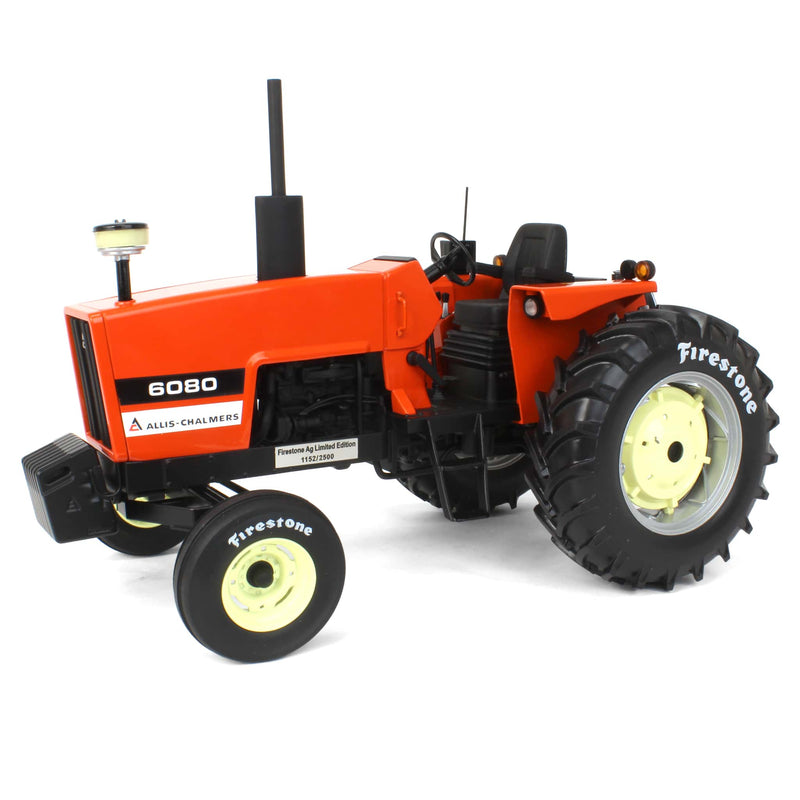 (B&D) 1/16 Firestone Series Allis Chalmers 6080 with 782 3-Row Corn Forage Harvester, 1 of 2,500 - Damaged Box