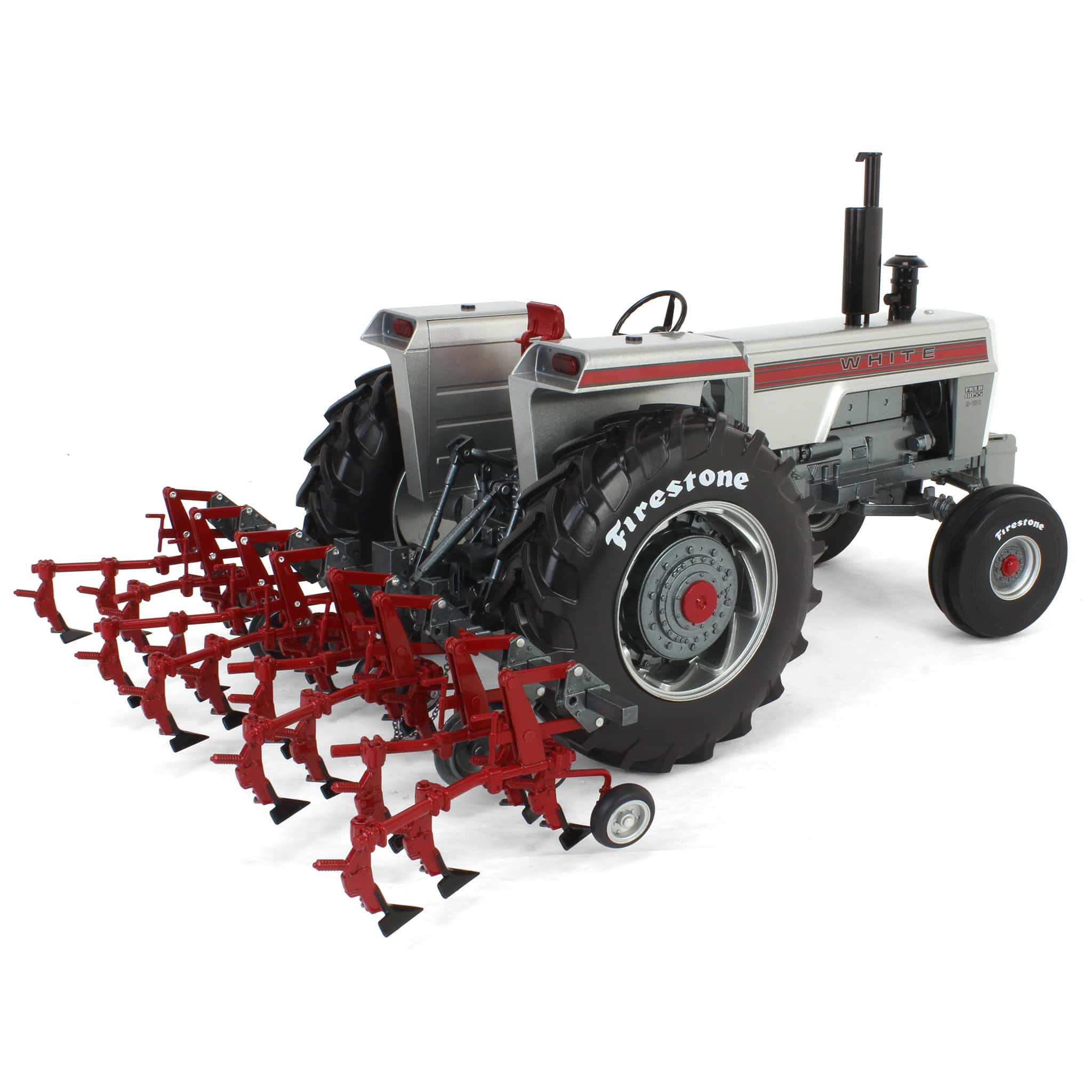 1/16 White 2-150 Diesel Tractor with 4-Row Cultivator by SpecCast, 202 ...