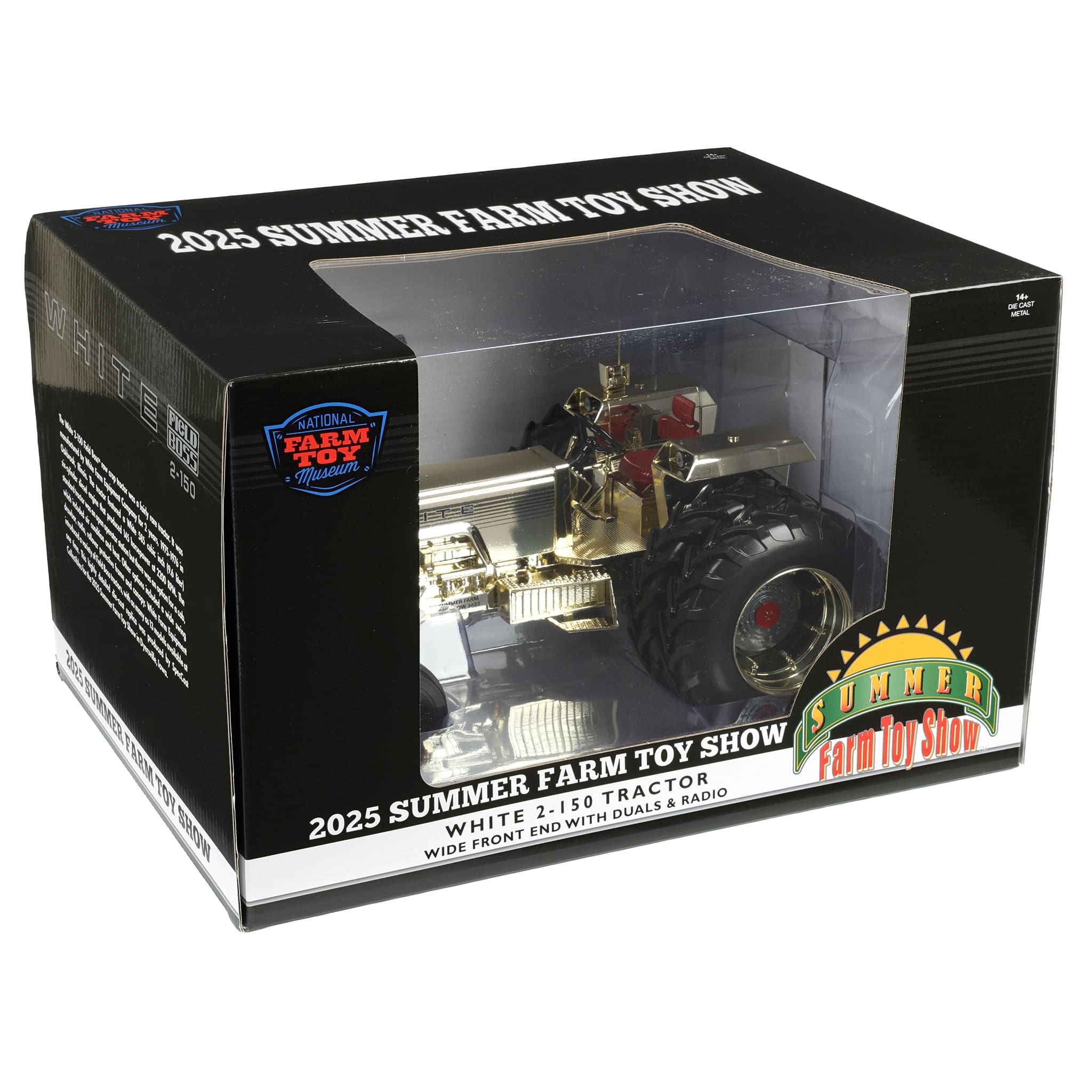 Chrome Gold ~ 1/16 White 2-150 Tractor with Rear Duals & Fender