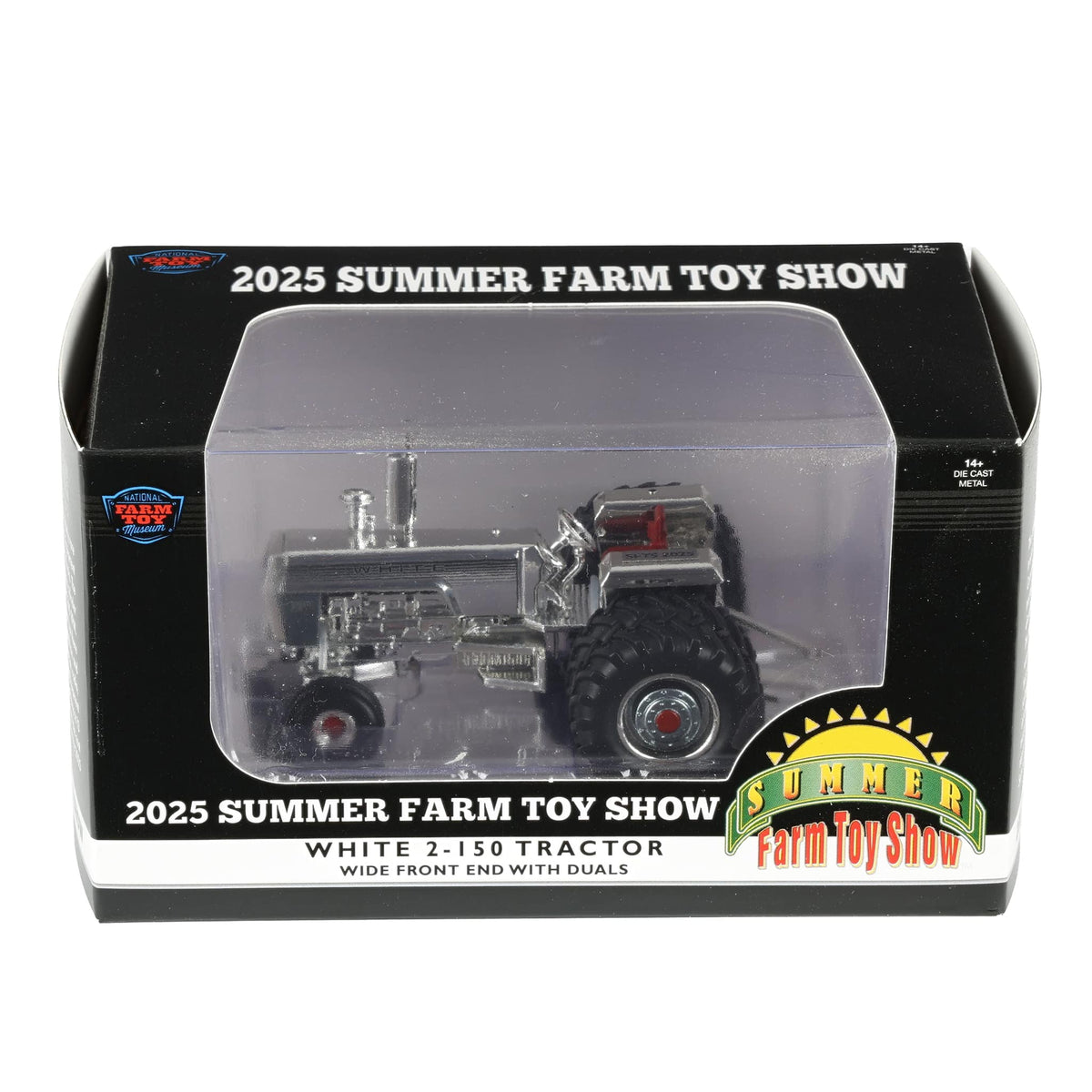 Silver Chrome ~ 1/64 White 2-150 Tractor with Rear Duals by