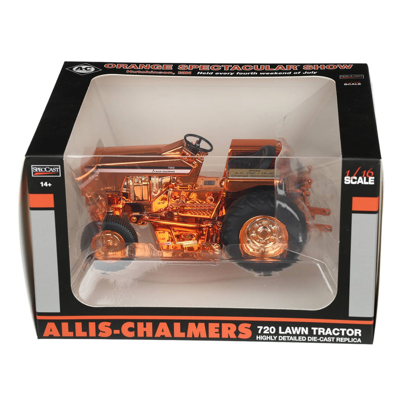 Chrome ~ 1/16 Allis Chalmers 720 Lawn Tractor by SpecCast, 2025 Orange Spectacular Show