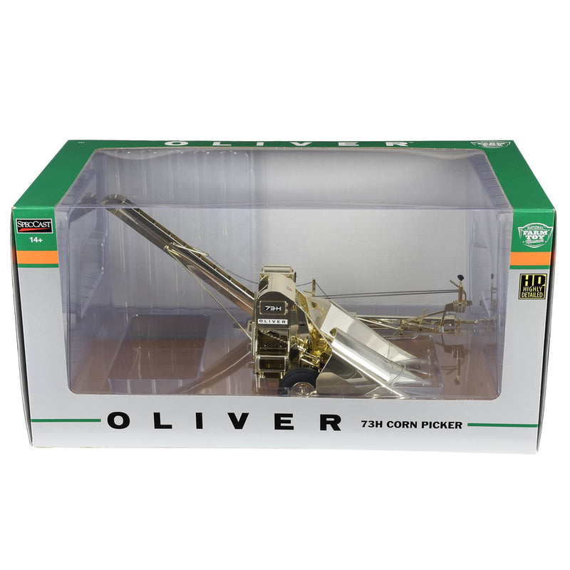 Chrome Set of 2 ~ 1/16 Oliver 73-H Corn Picker, 2025 National Farm Toy Museum Renovation Unit, 5th in Series