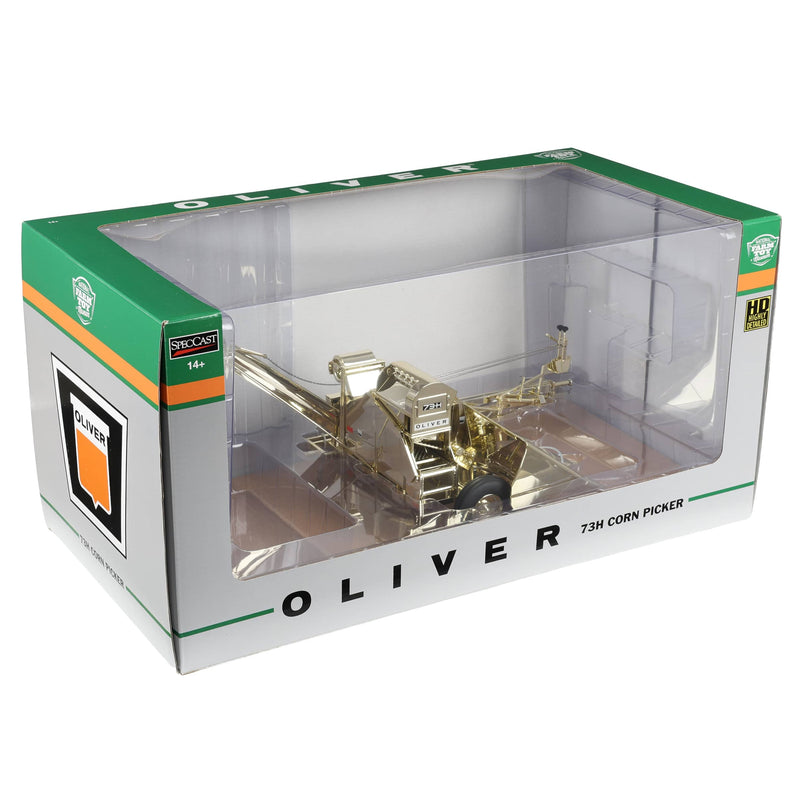 Chrome Set of 2 ~ 1/16 Oliver 73-H Corn Picker, 2025 National Farm Toy Museum Renovation Unit, 5th in Series