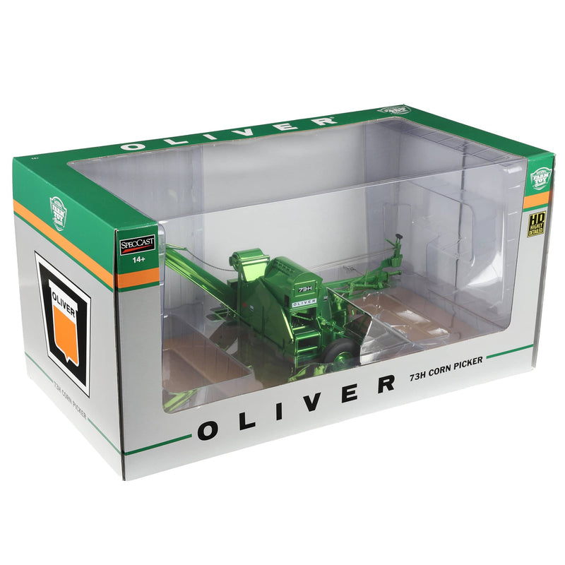 Chrome Set of 2 ~ 1/16 Oliver 73-H Corn Picker, 2025 National Farm Toy Museum Renovation Unit, 5th in Series