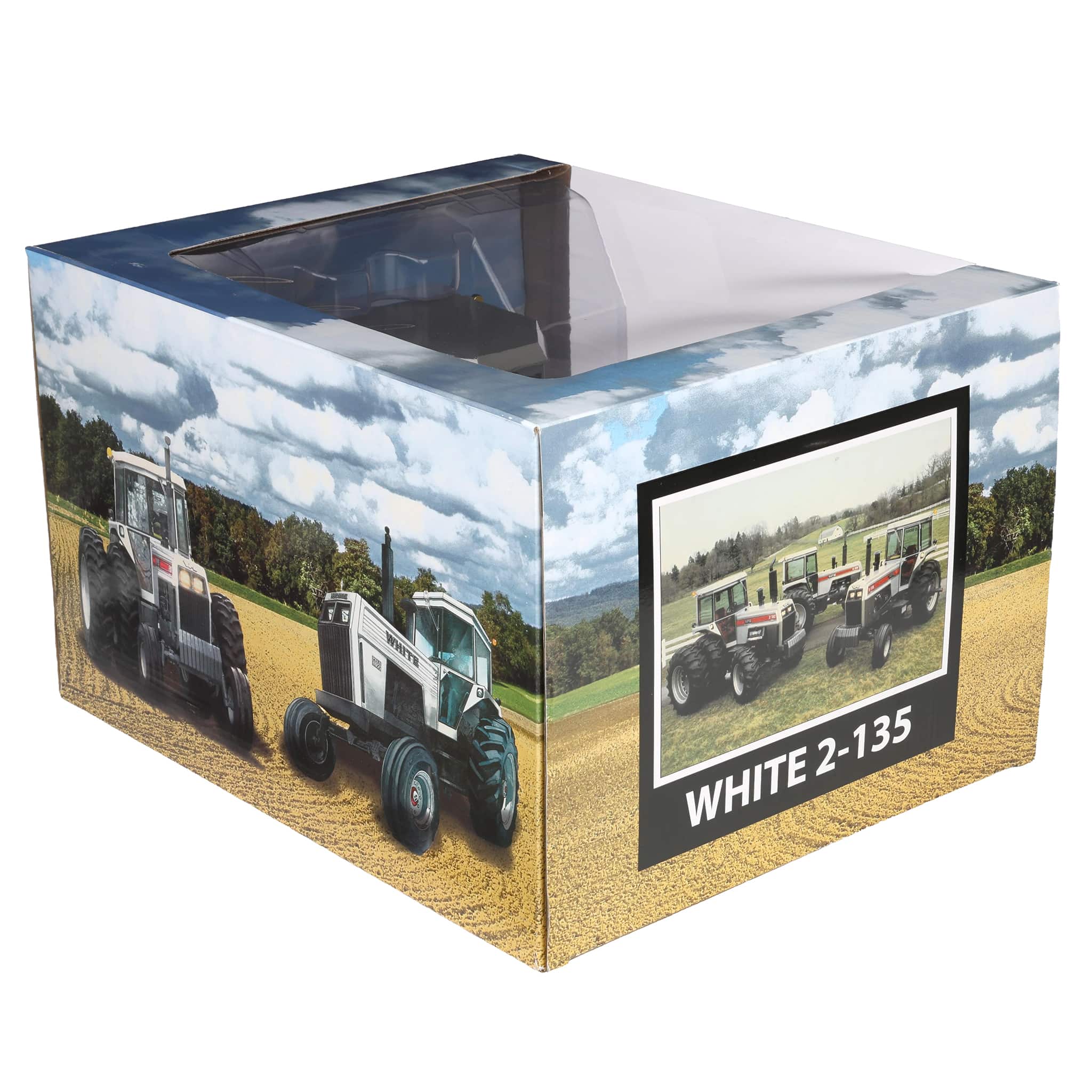 1/16 White 2-135 Red Stripe Tractor with Rear Duals by SpecCast