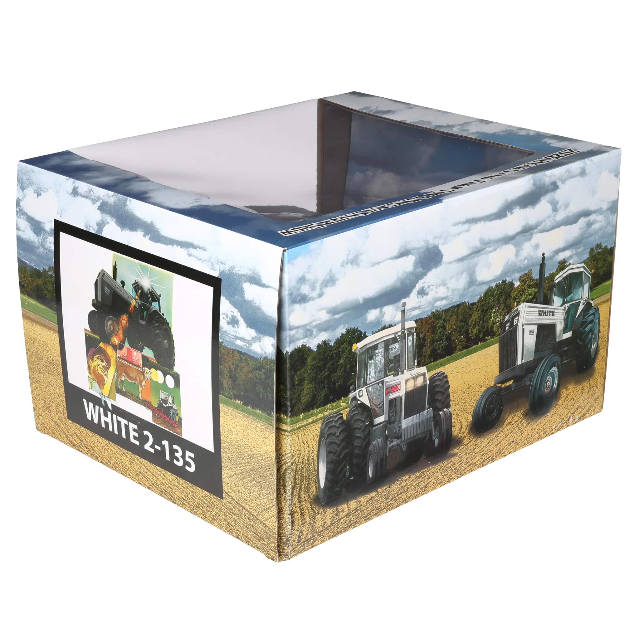 1/16 White 2-135 Red Stripe Tractor with Rear Duals by SpecCast