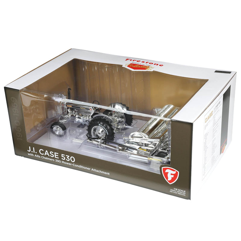 Chrome ~ 1/16 Case 530 Tractor with Wide Front & Allis Chalmers 390 Mower Conditioner by SpecCast, 2026 Firestone Series