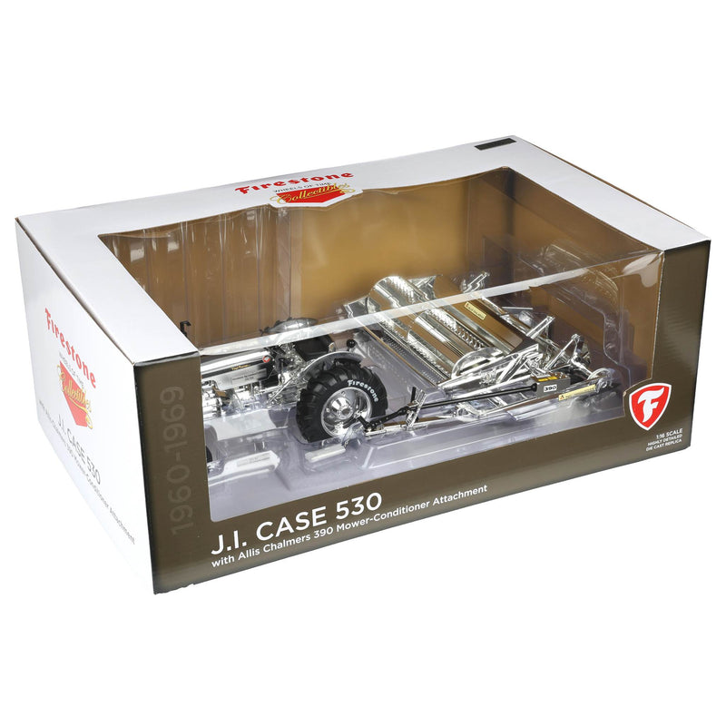 Chrome ~ 1/16 Case 530 Tractor with Wide Front & Allis Chalmers 390 Mower Conditioner by SpecCast, 2026 Firestone Series