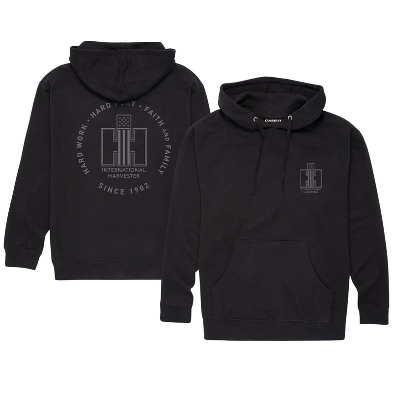 IH Patriotic Logo Hard Work Hard Play Faith & Family Men's Hooded Sweatshirt