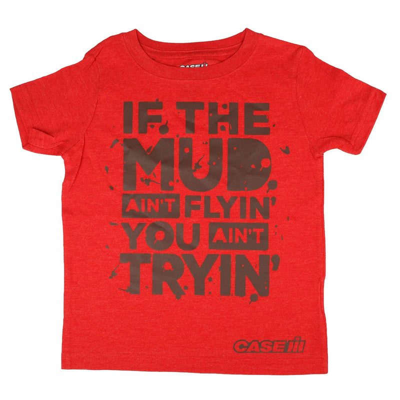 Toddler Case IH If the Mud Ain't Flyin' Heather Red Short Sleeve T-Shirt