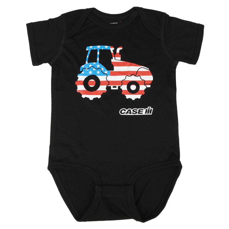 Infant Case IH Americana Tractor Black Sleeve Bodysuit
