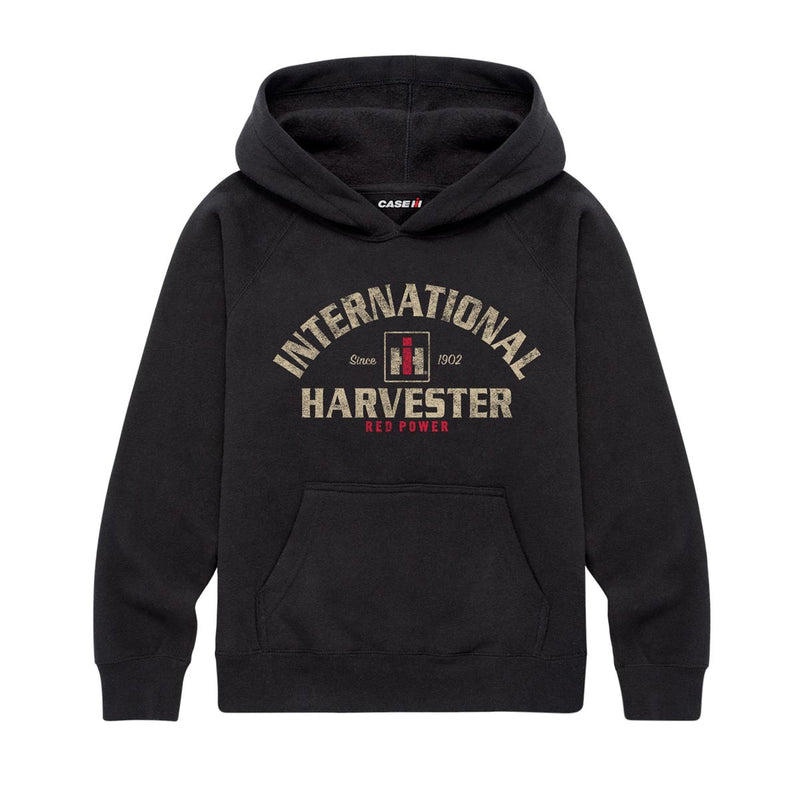 Toddler IH Red Power Black Raglan Hooded Sweatshirt