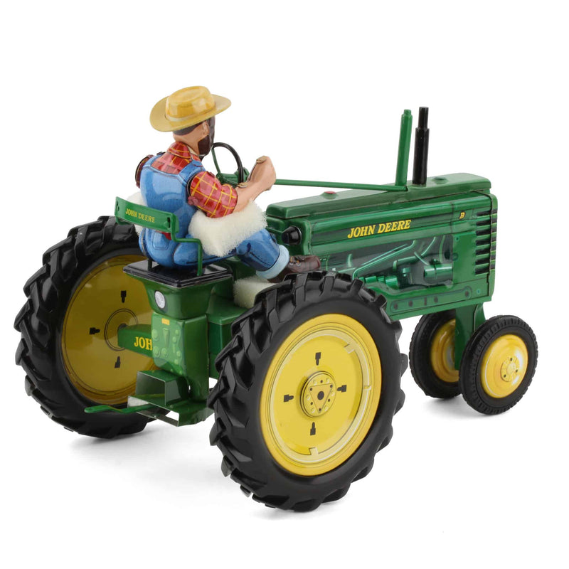 John Deere Model "B" Styled Tin Wind-Up Tractor by Franklin Mint