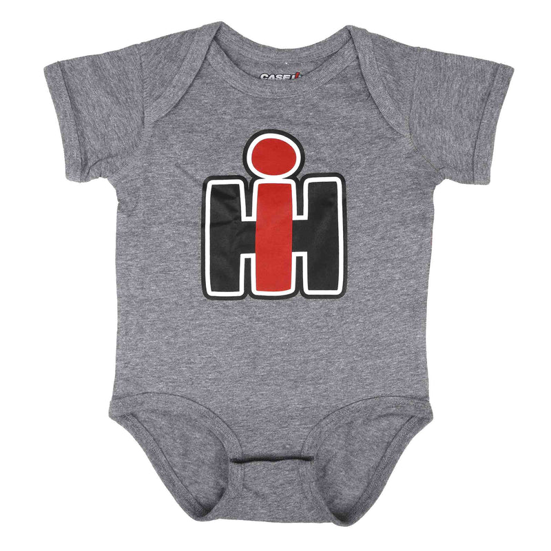 Infant International Harvester Logo Heather Gray Sleeve Bodysuit