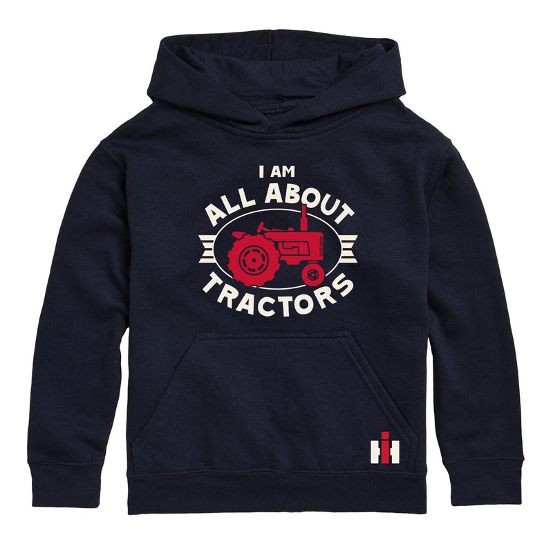 Toddler IH All About Tractors Toddler Navy Blue Pullover Hooded Sweatshirt