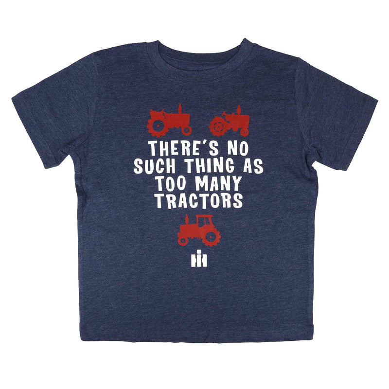 Toddler International Harvester Too Many Tractors Heather Blue Short Sleeve T-Shirt